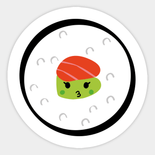 California Roll Charm: A Sushi Symphony Sticker